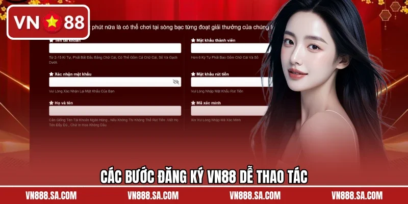 Các bước đăng ký VN88 dễ thao tác