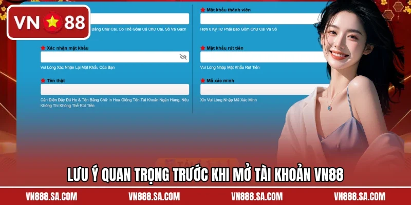 Lưu ý quan trọng trước khi mở tài khoản VN88