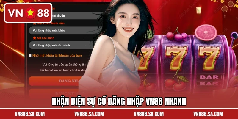 Nhận diện sự cố đăng nhập VN88 nhanh